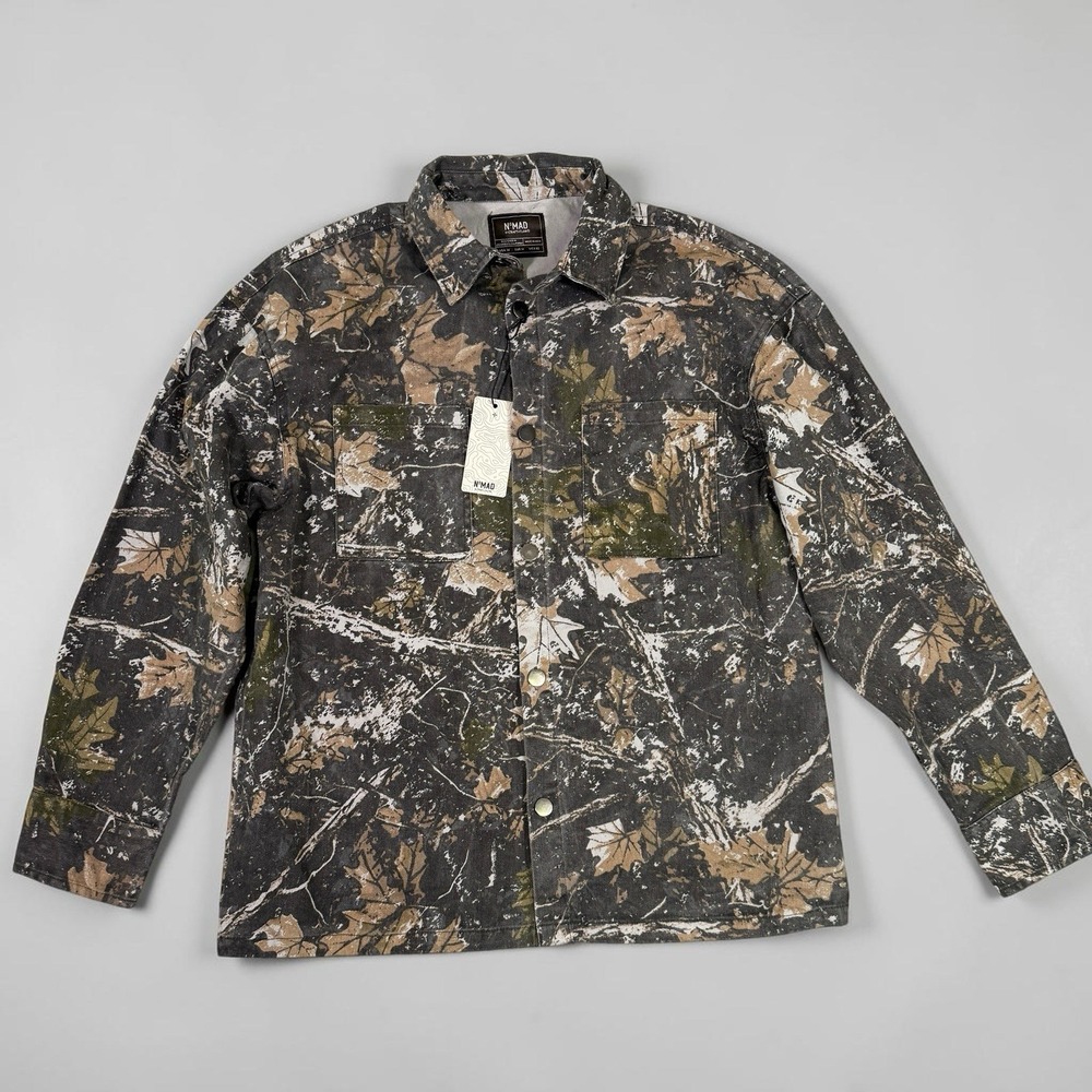 Nomad Craft & Flow Julian Real Camo Canvas Shirt Jacket Size Large NWT